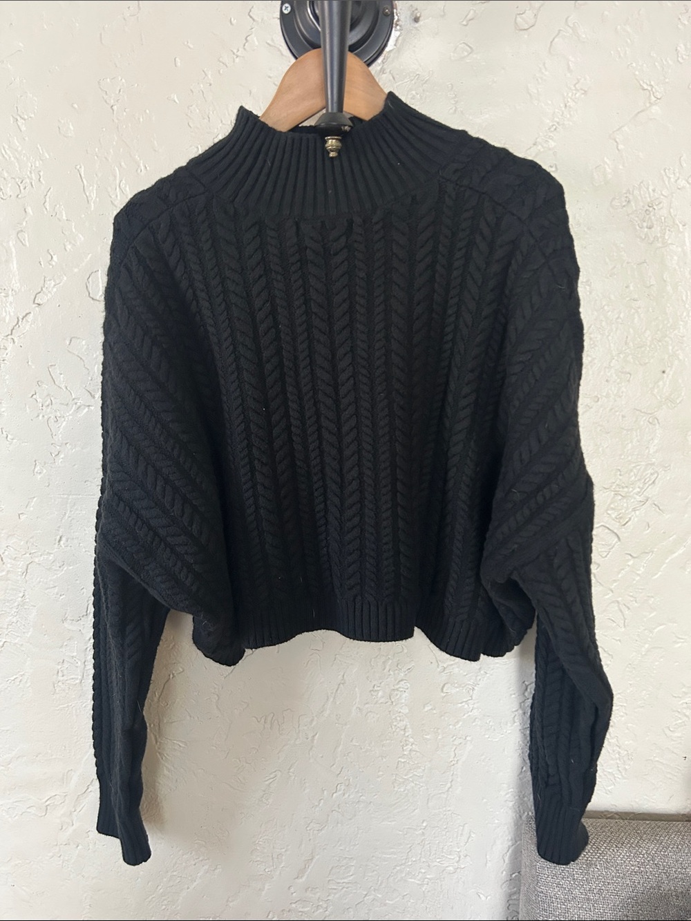 Banana Republic Wool Blend Cable Knit Turtleneck Sweater